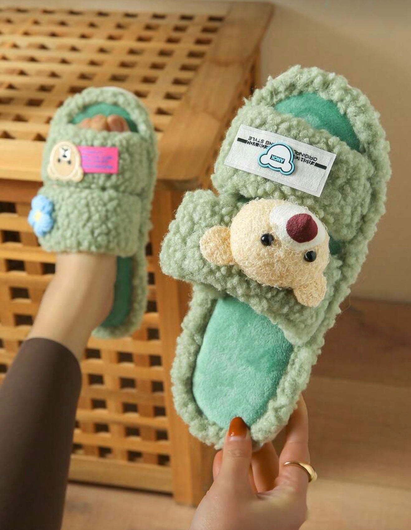 Teddy Bear Slippers